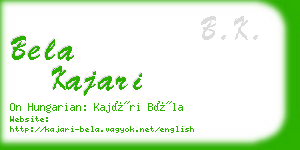 bela kajari business card